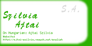 szilvia ajtai business card